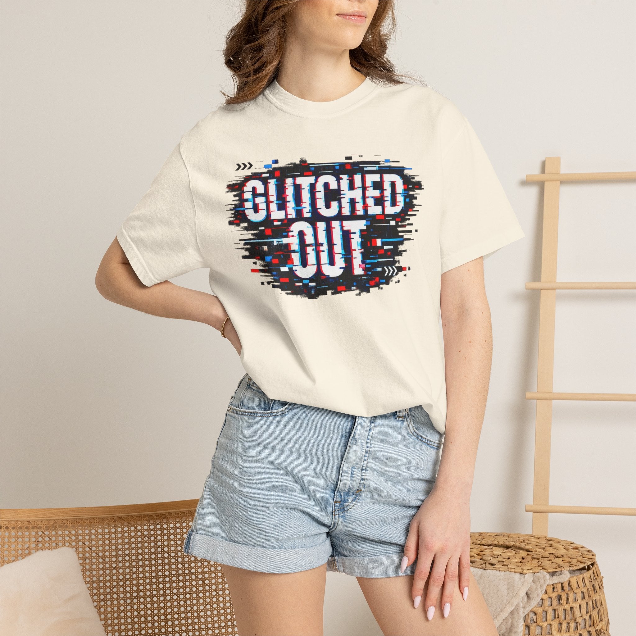 Glitched Out T-Shirt — Retro Glitch Graphic Tee