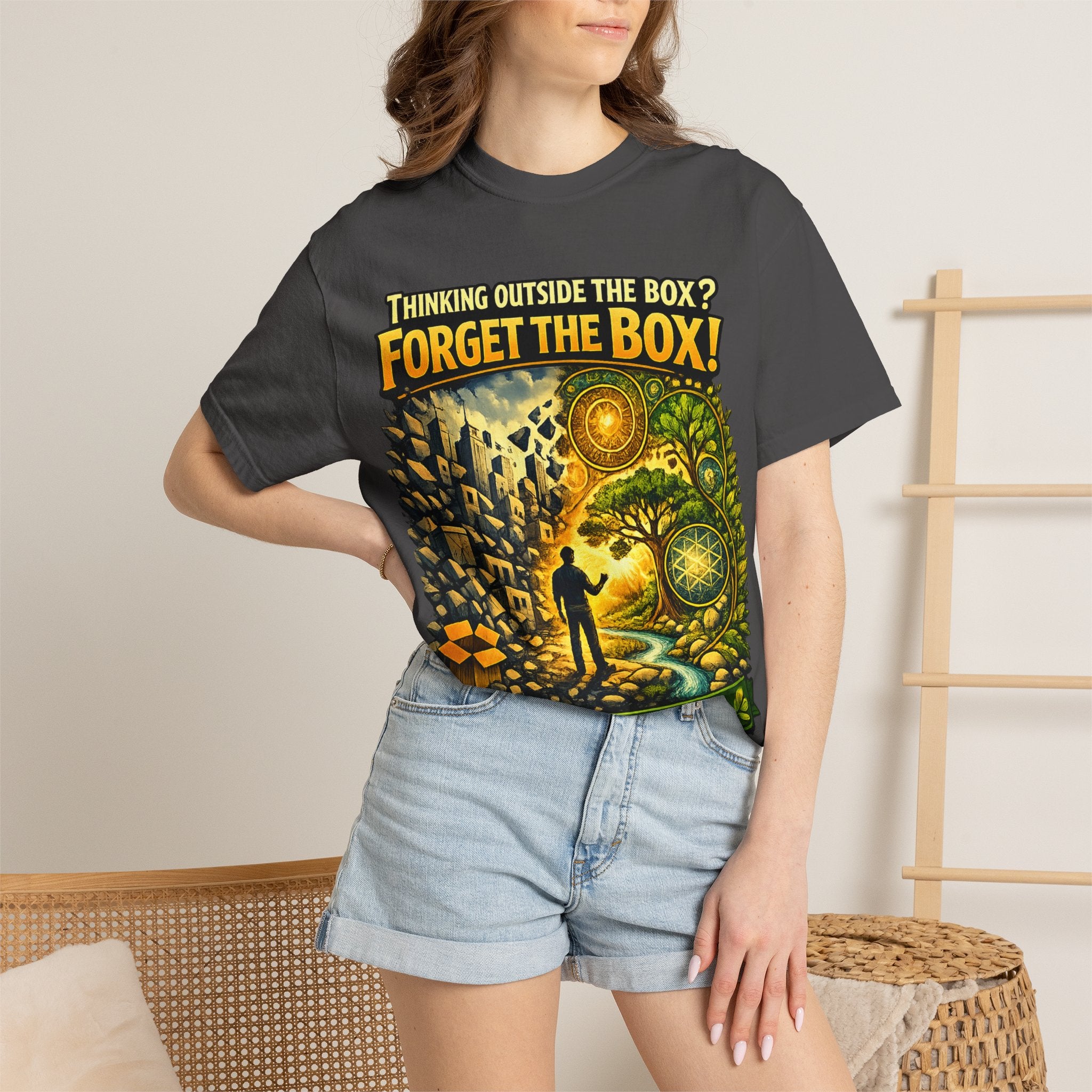 Thinking Outside the Box? Forget the Box! T-Shirt — Reconnect with Nature Graphic Tee