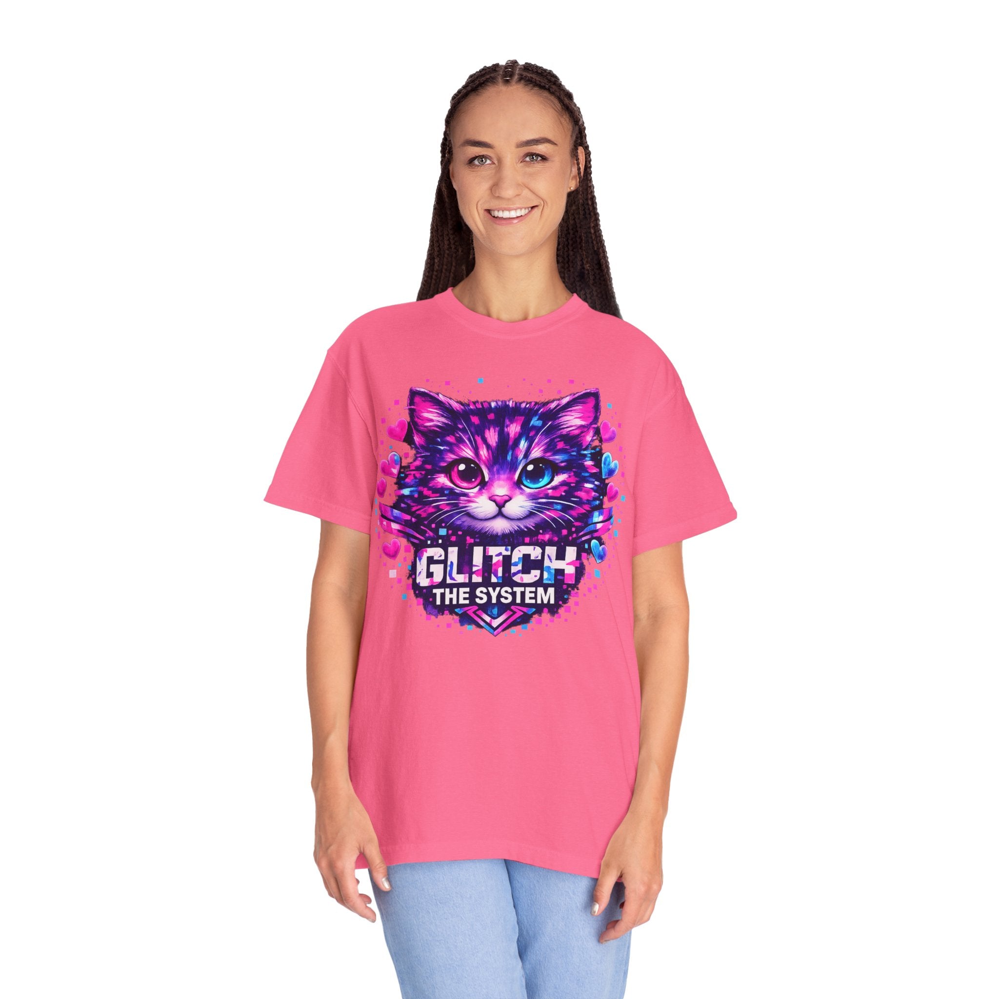 Glitch the System Cat T-Shirt