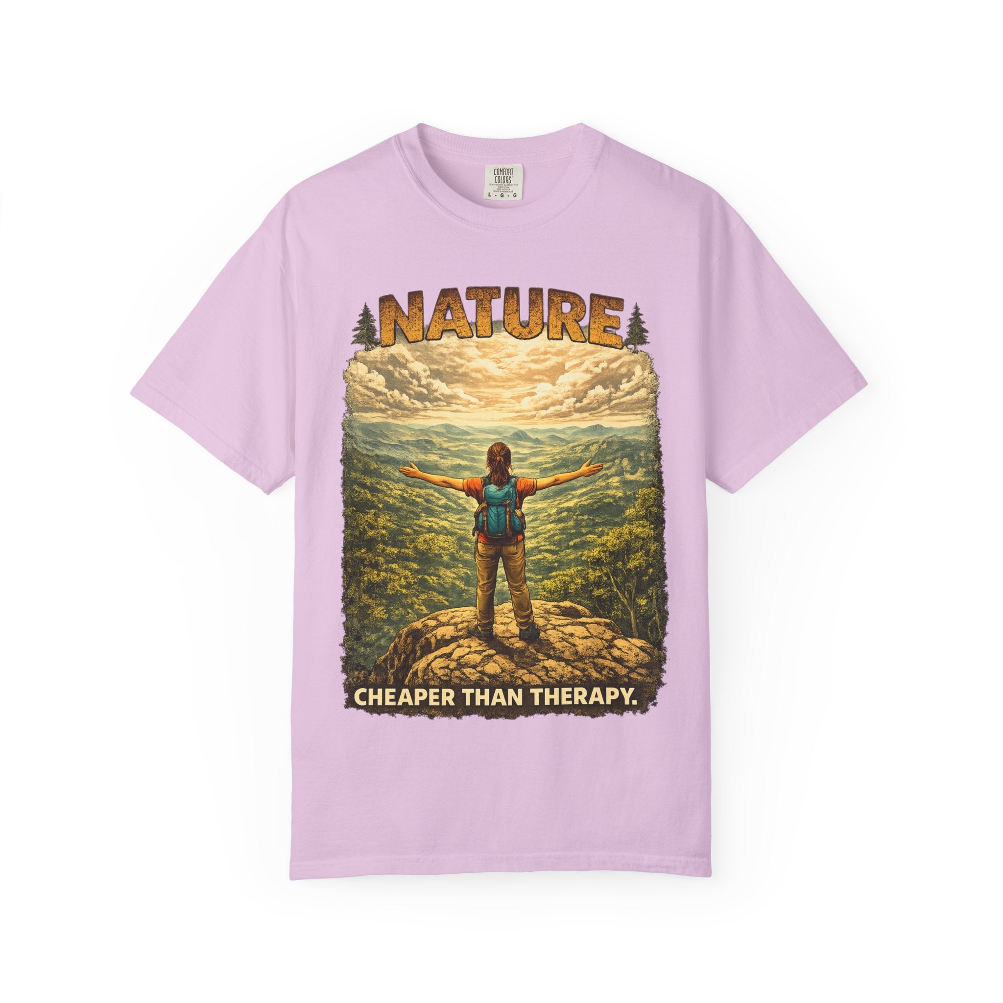 Nature Cheaper Than Therapy T-Shirt — Hiking Outdoors Graphic Tee