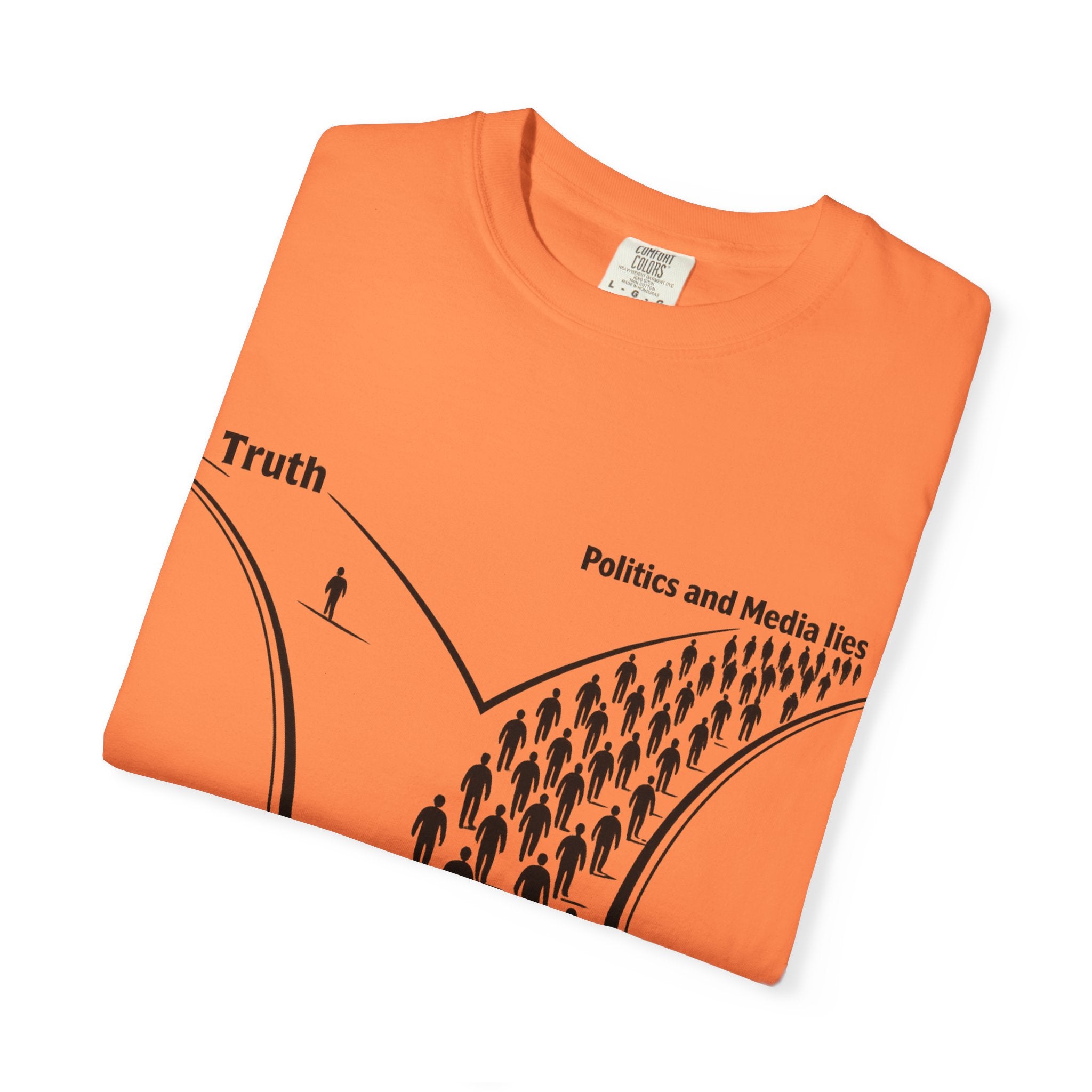 Truth vs. Crowd Graphic T-Shirt — "When it doesn't feel right, go left."