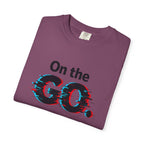 On the GO. Graphic T-Shirt — 'On the GO.' Retro Glitch Travel Tee