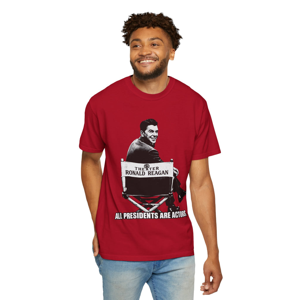Vintage Political Actor T-Shirt — "All Presidents Are Actors"