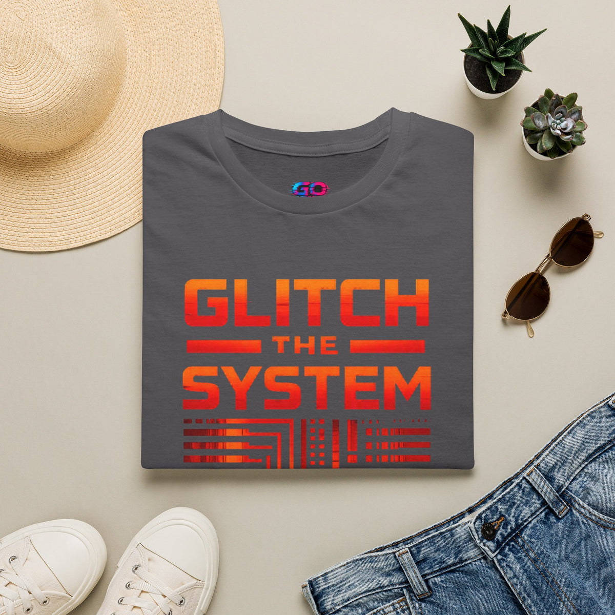 Glitch the System V4 T-Shirt — Retro Circuit Tech Graphic Tee