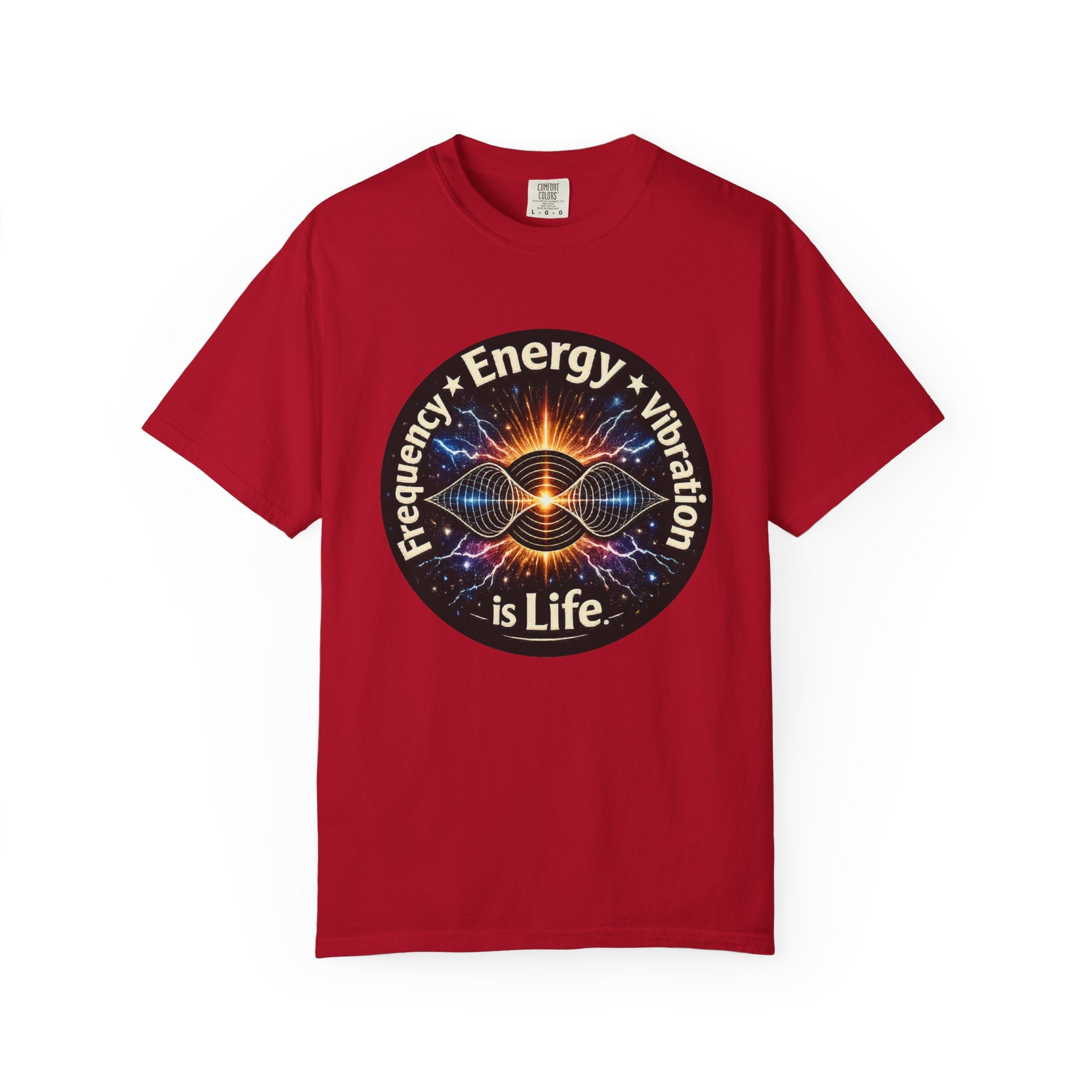 Energy & Vibration T-Shirt — "Frequency is Life" Spiritual Graphic Tee