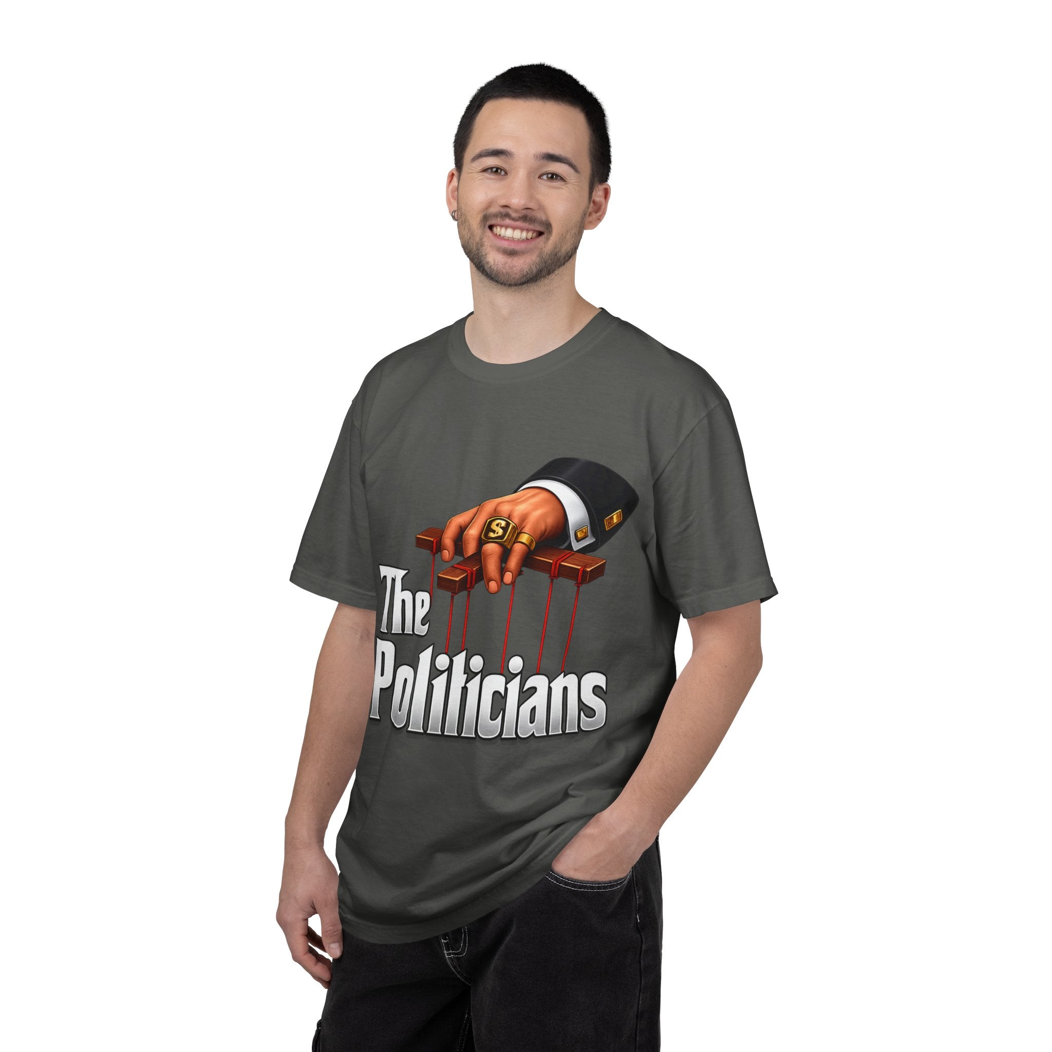 The Politicians T-Shirt — Puppet Master Hand & Money Political Satire Tee