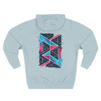 Hoodie — 'Glitching Out' Retro Cyber Geometric Graphic Hoodie