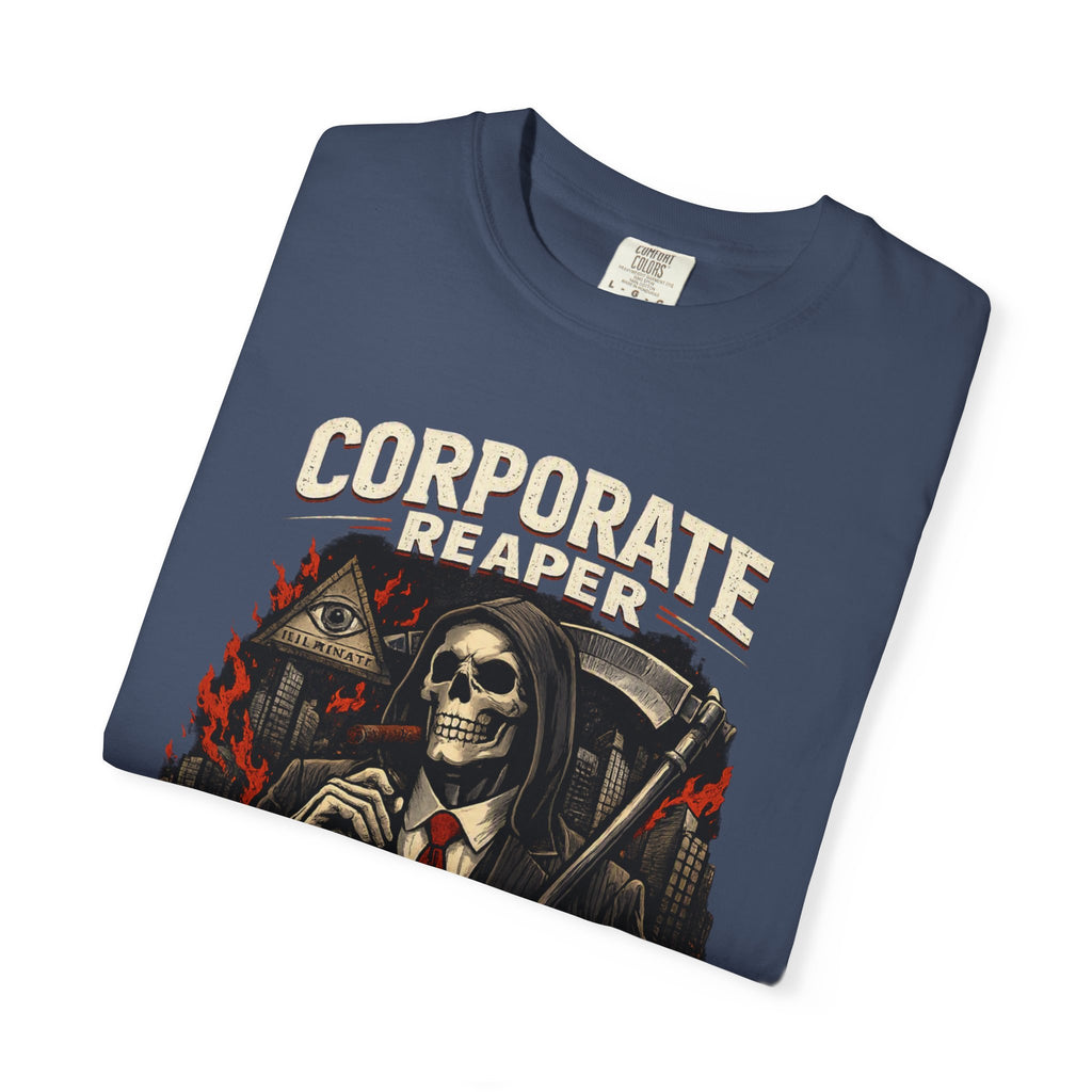 "Corporate Reaper" Skeleton Suit Graphic Tee