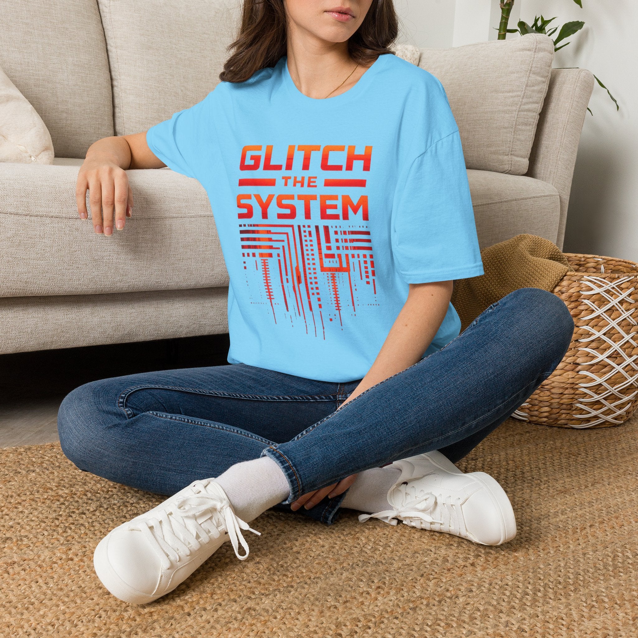 Glitch the System V4 T-Shirt — Retro Circuit Tech Graphic Tee