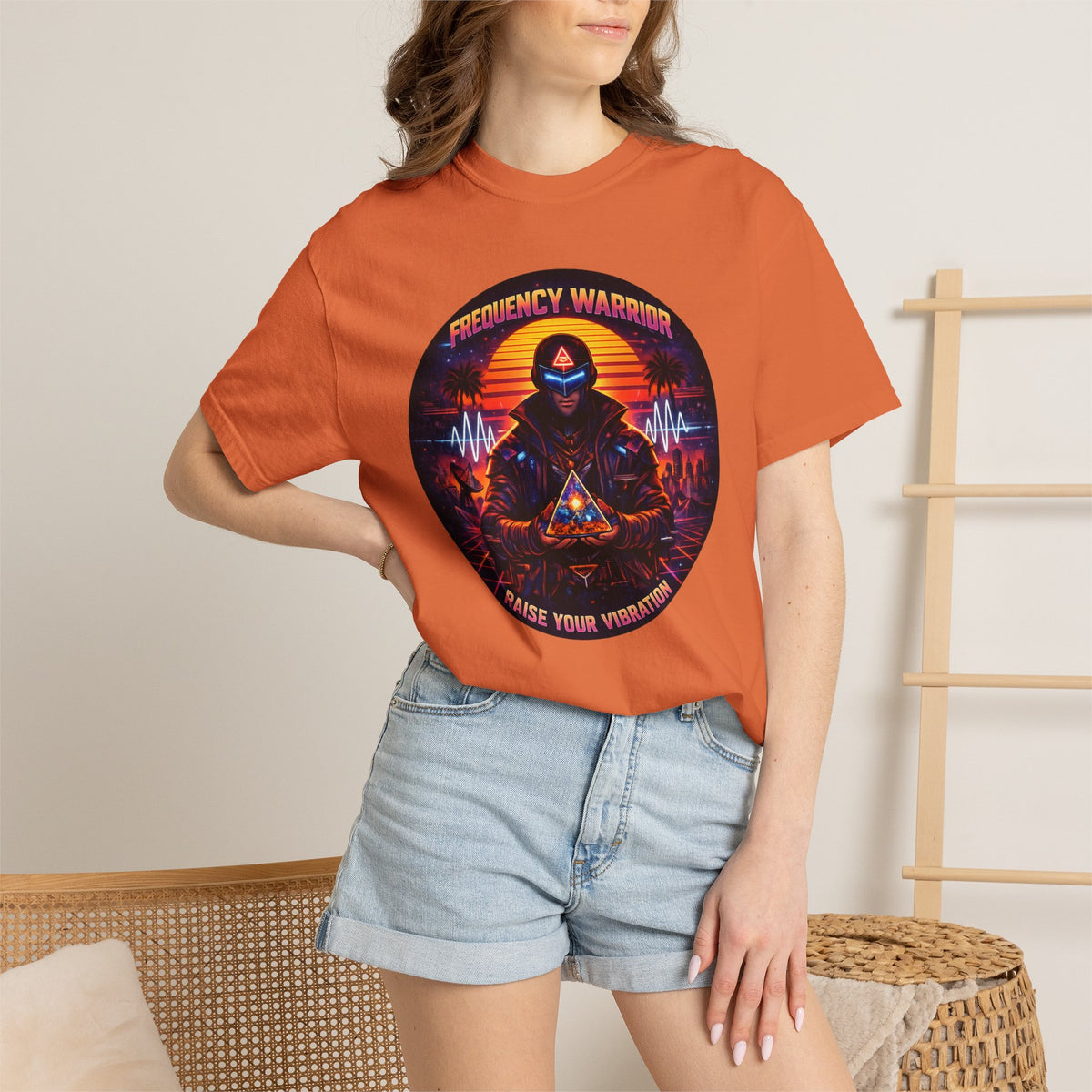 Frequency Warrior — Raise Your Vibration Graphic T-Shirt