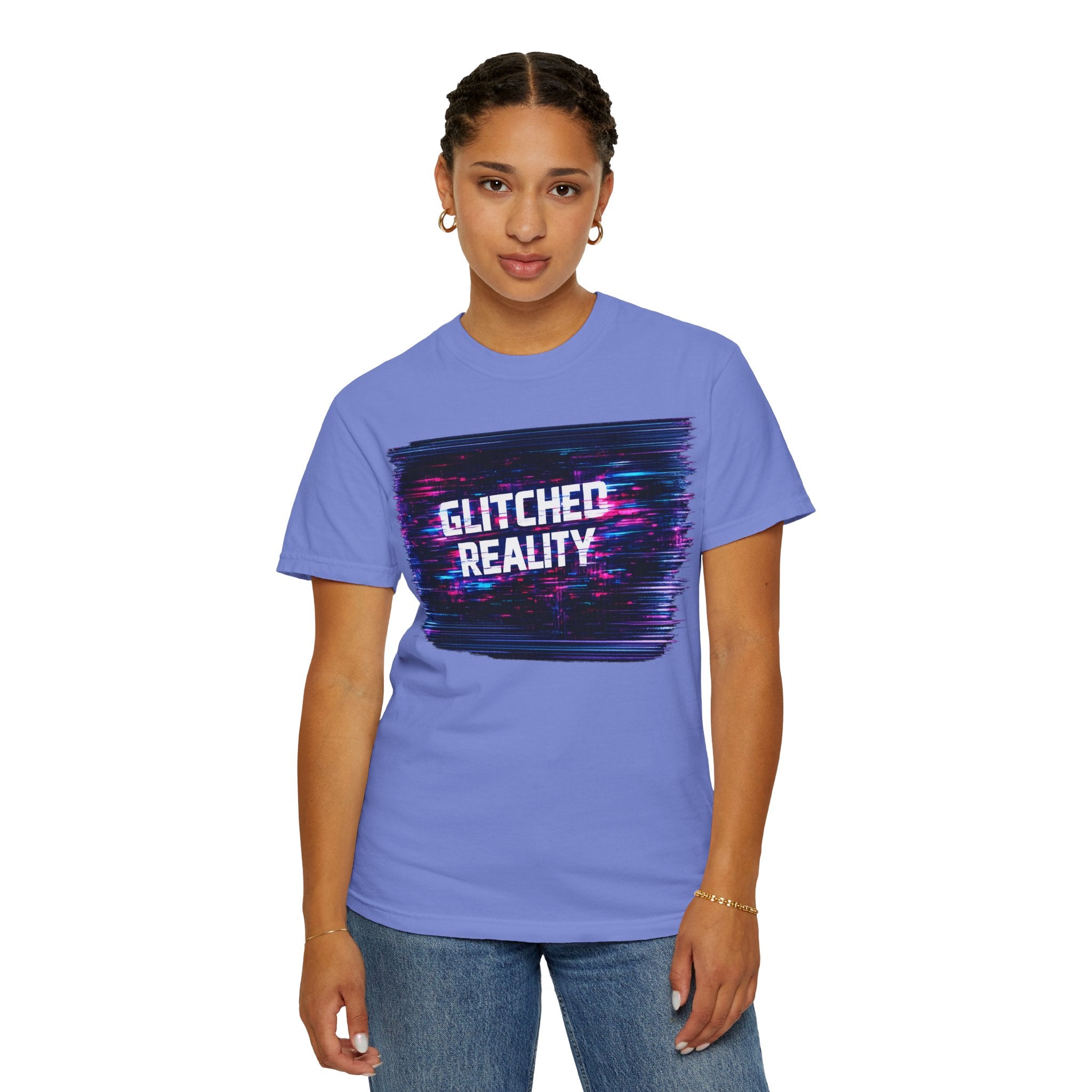 Glitched Reality V2 T‑Shirt — Retro Cyberpunk Digital Distortion Tee