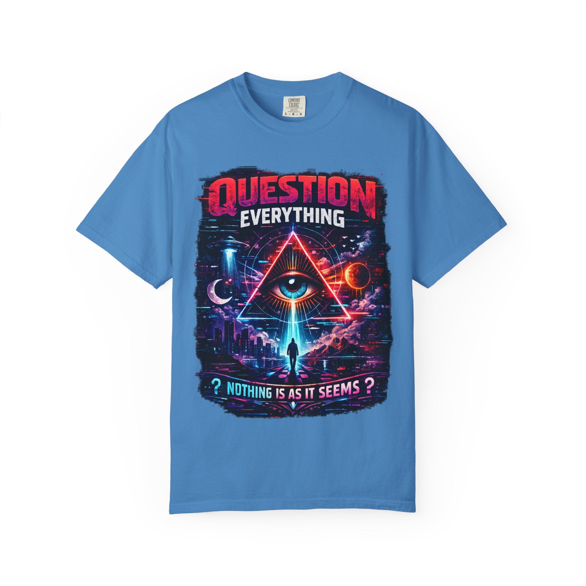 Question Everything T-Shirt — Mystical All-Seeing Eye Graphic Tee