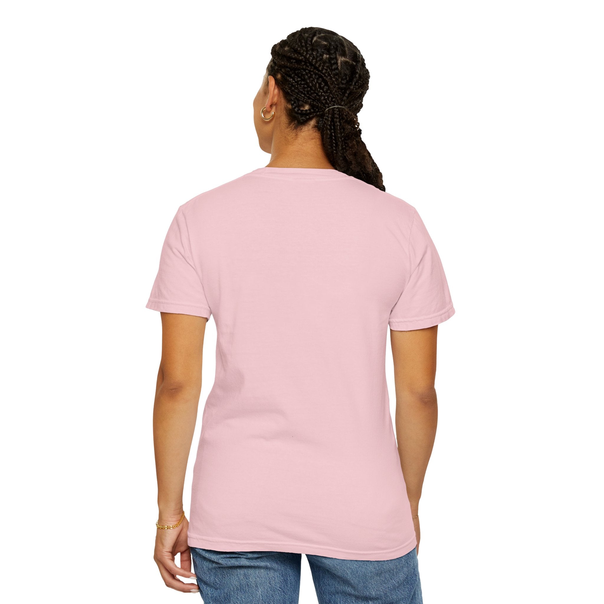 Glitchy Graphic T-Shirt — Retro Glitch Text Tee (Front "GO", Back "Glitchy")