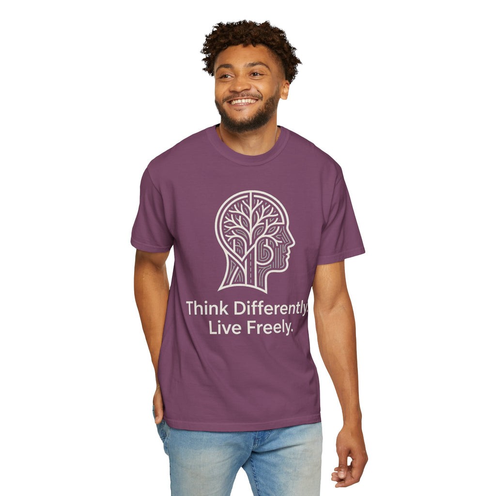 Think Differently Live Freely T-Shirt — Inspirational Mindset Graphic Tee