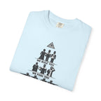 T-Shirt — Hierarchy of Power Graphic Tee ("We Rule You / We Fool You / We Shoot At You / We Eat For You / We Work For All / We Feed All")