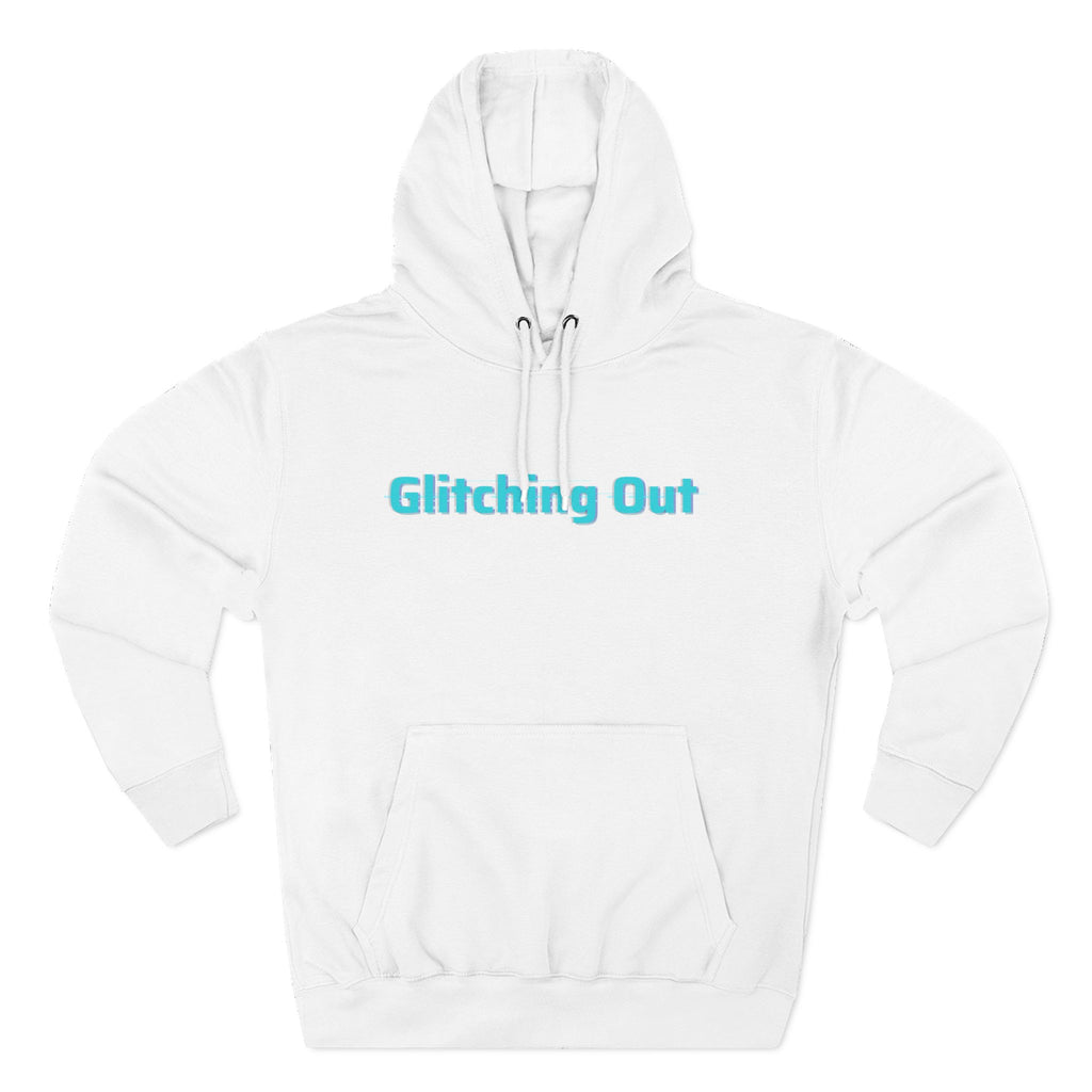 Hoodie — 'Glitching Out' Retro Cyber Geometric Graphic Hoodie