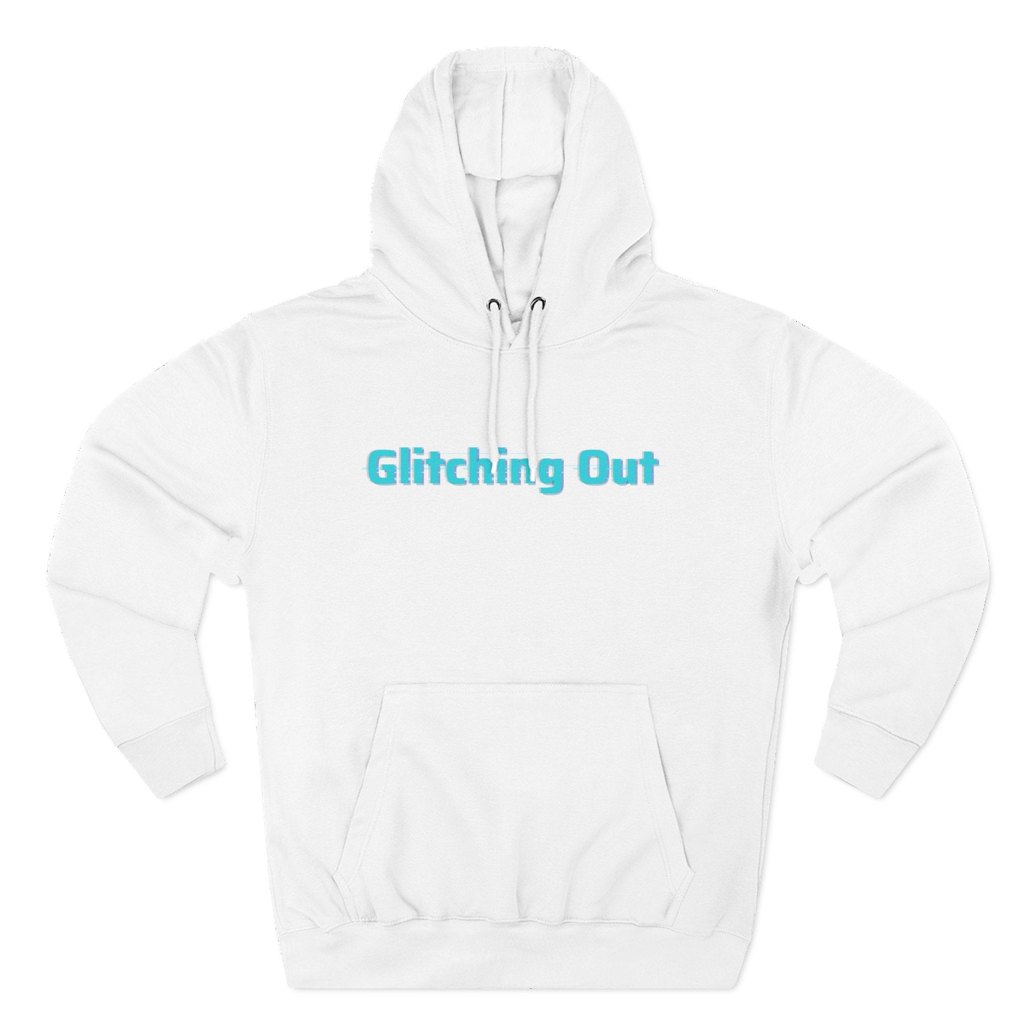 Hoodie — 'Glitching Out' Retro Cyber Geometric Graphic Hoodie