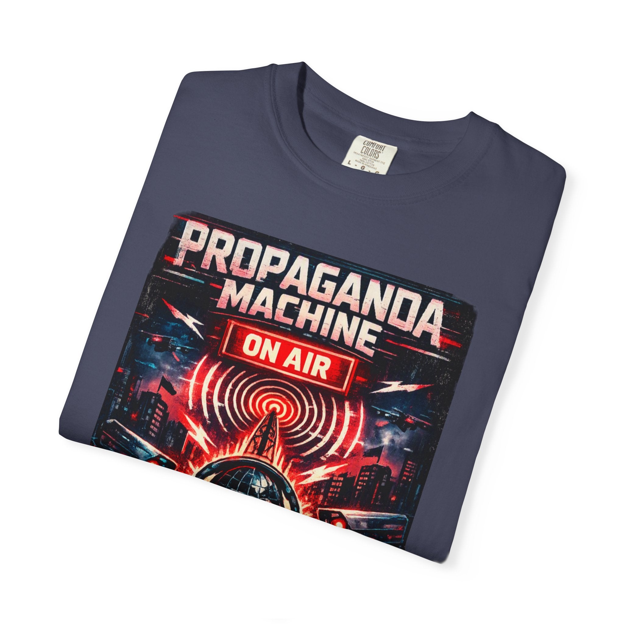 Propaganda Machine Live T-Shirt — Retro Radio Skull Graphic Tee