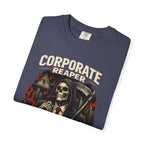"Corporate Reaper" Skeleton Suit Graphic Tee