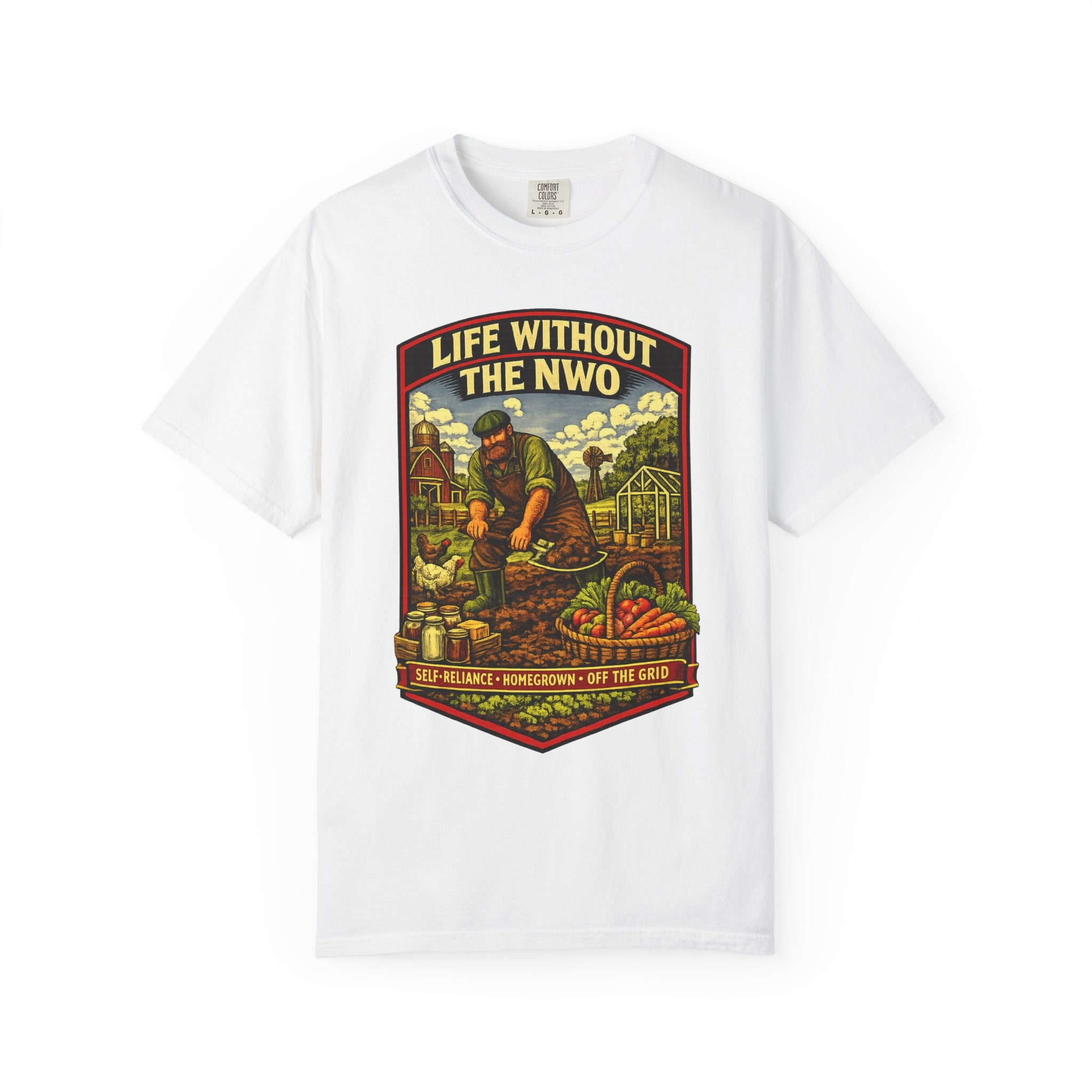 "Life Without the NWO" Gardening Vintage Graphic T-Shirt