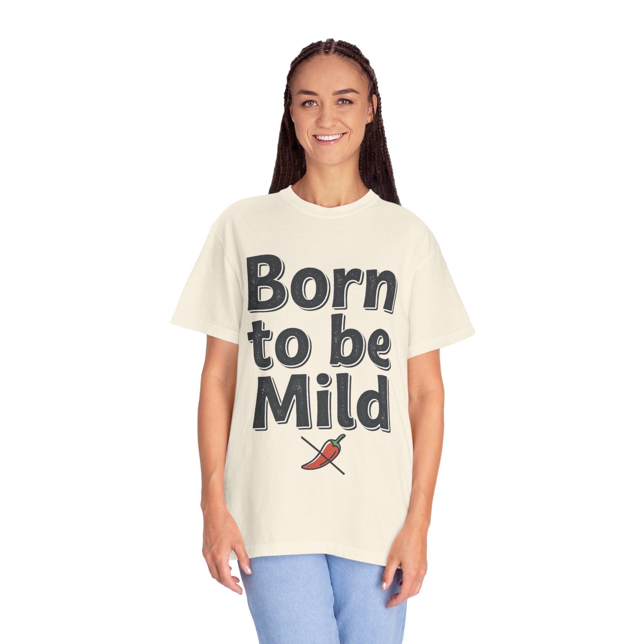 T-Shirt — "Born to be Mild" Funny Chili Pepper Graphic Tee