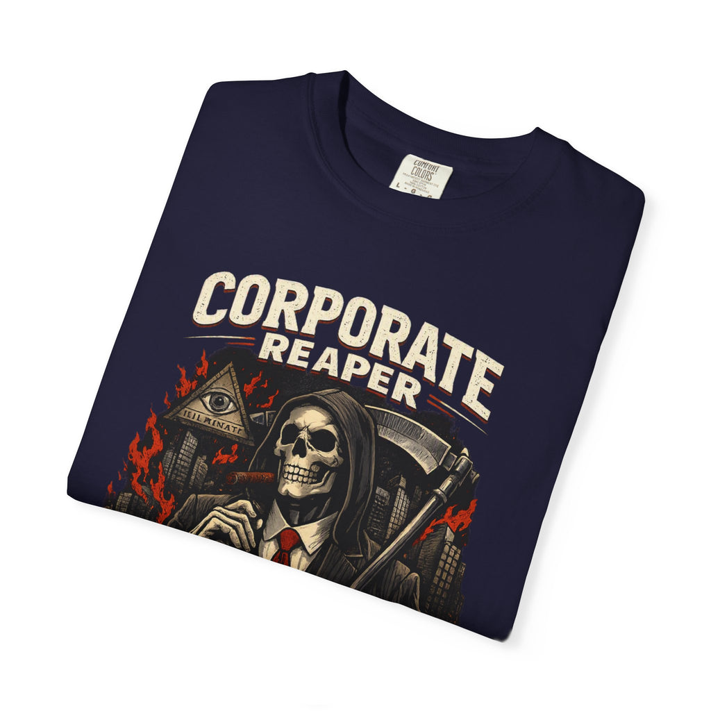 "Corporate Reaper" Skeleton Suit Graphic Tee