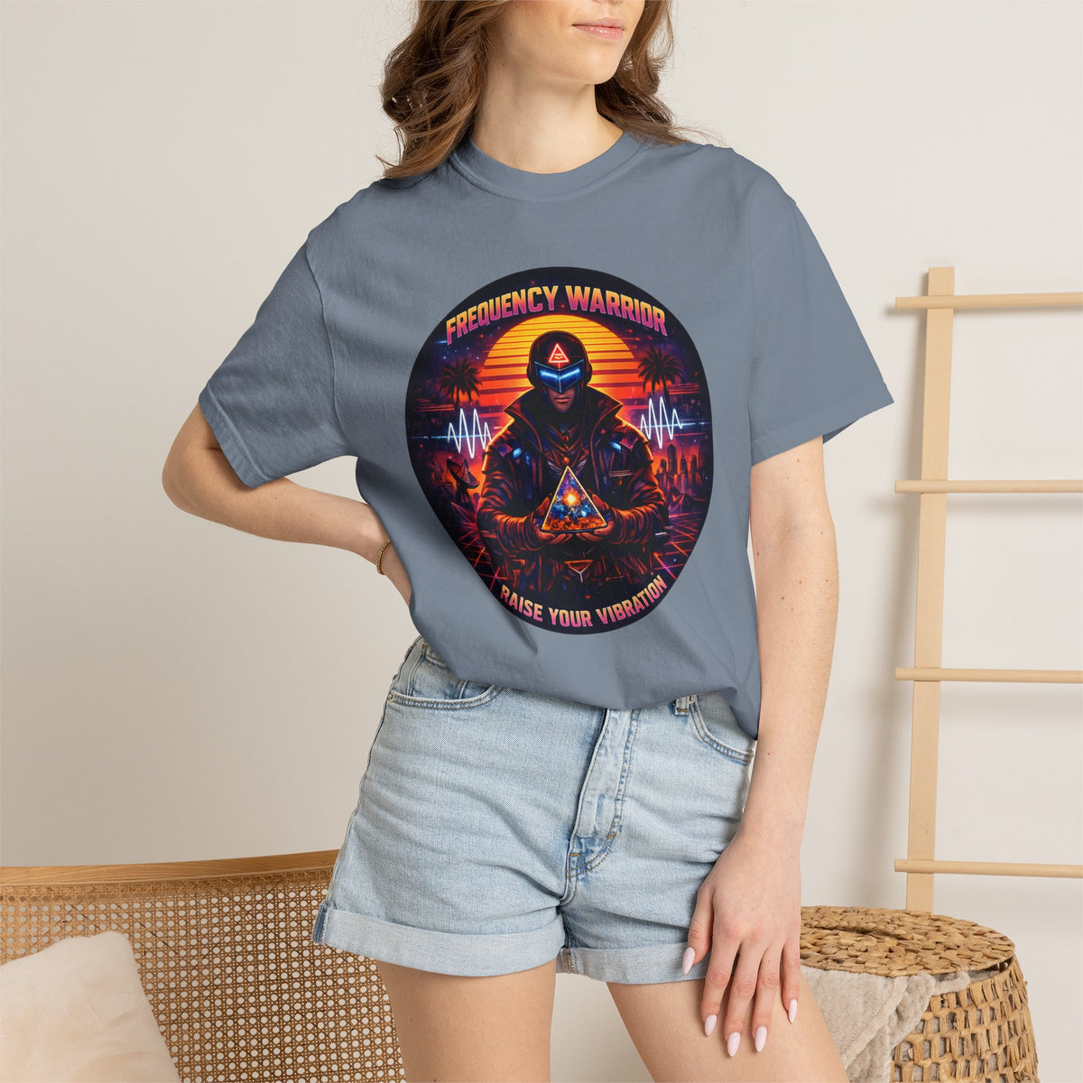Frequency Warrior — Raise Your Vibration Graphic T-Shirt