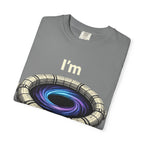 T-Shirt — "I'm conCERNed." Black Hole CERN Physics Science Tee