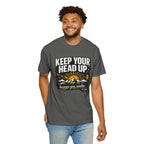 Keep Your Head Up T-Shirt — Inspirational Mountain Tee ("Because You Matter")