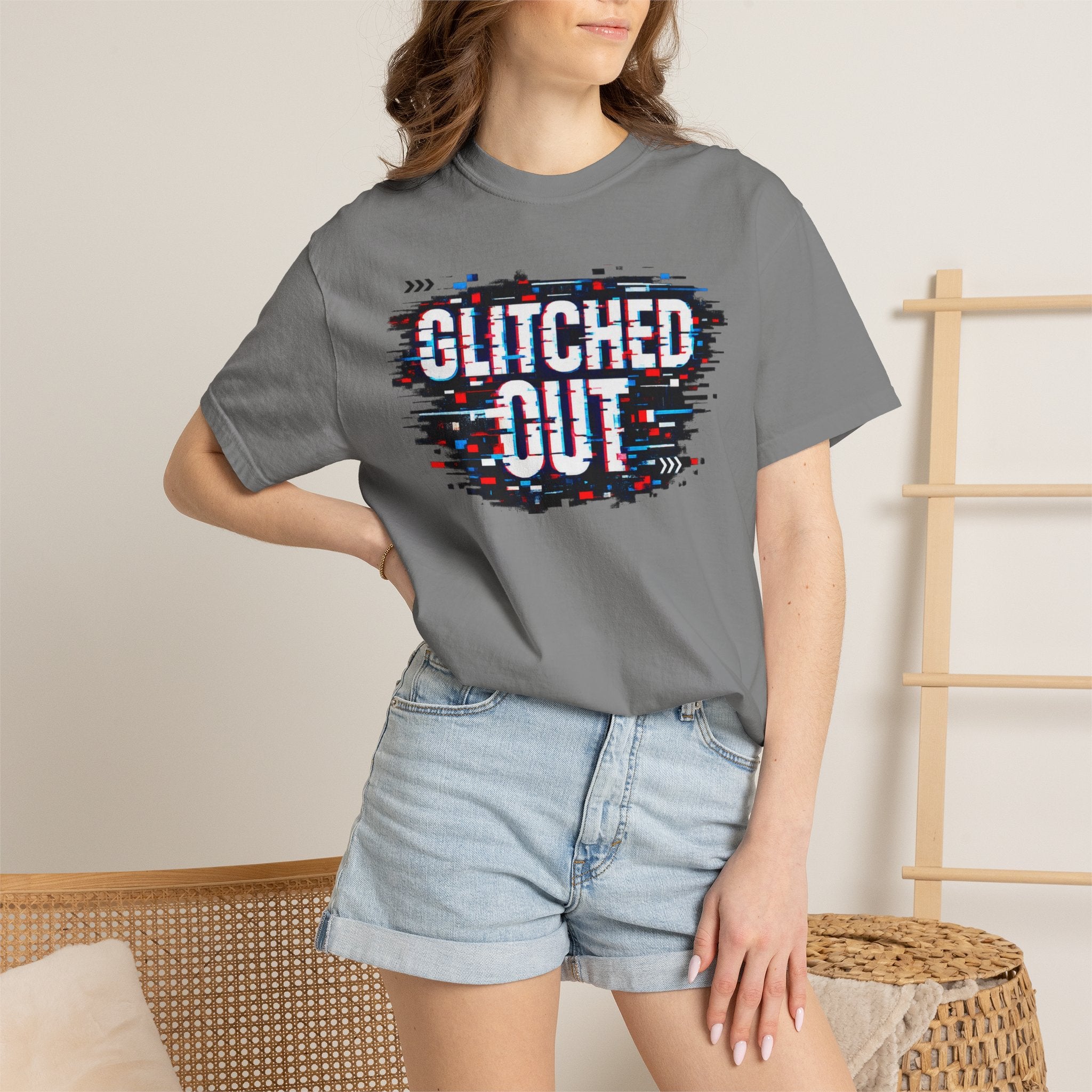Glitched Out T-Shirt — Retro Glitch Graphic Tee