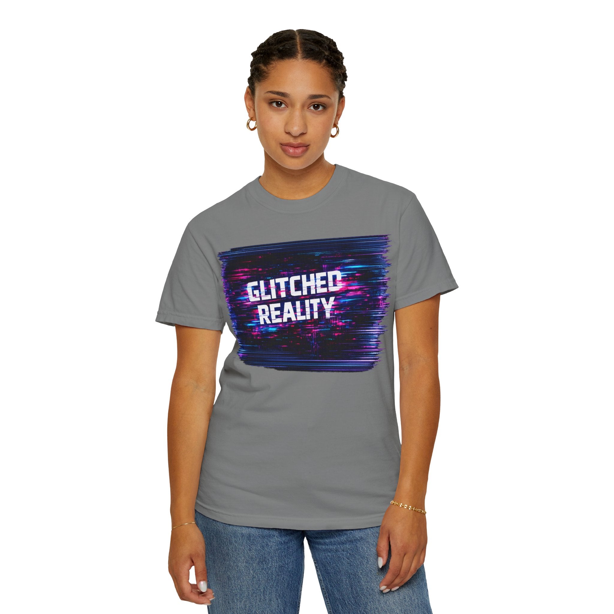 Glitched Reality V2 T‑Shirt — Retro Cyberpunk Digital Distortion Tee