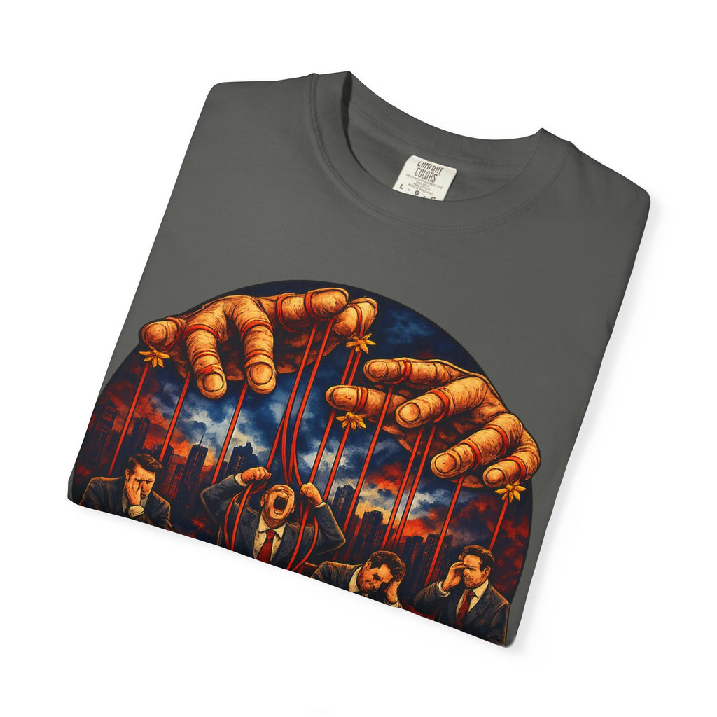 'Corporate Puppets' Satire Graphic T-Shirt