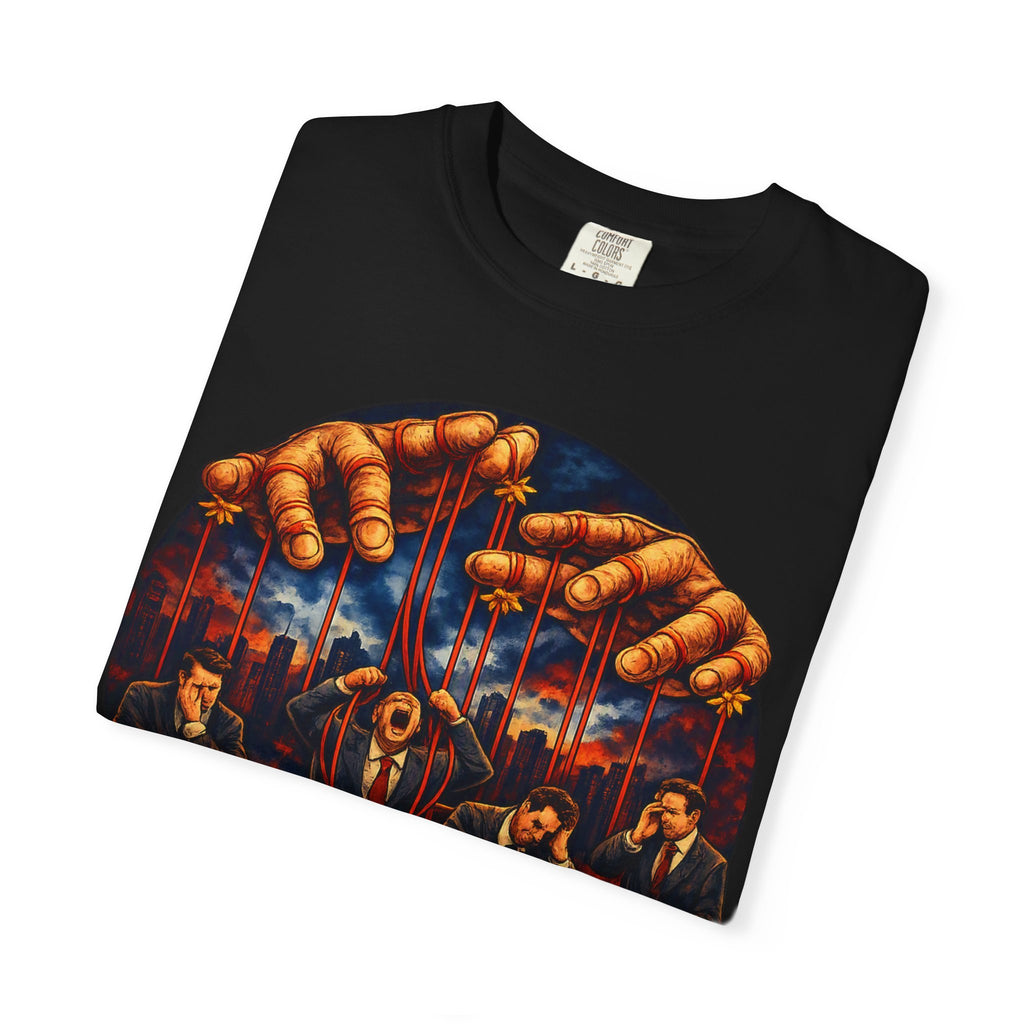 'Corporate Puppets' Satire Graphic T-Shirt