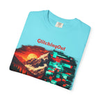 Graphic T-Shirt — "Glitching Out" Mountain Sunset Pixel Art