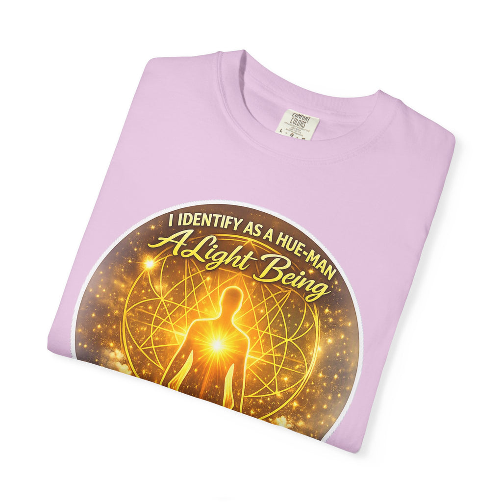 Light Being Graphic T-Shirt — "I Identify As A Human, A Light Being" Spiritual Tee