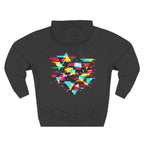 Retro Vaporwave Geometric Graphic ‘Glitching Out’ Fleece Hoodie