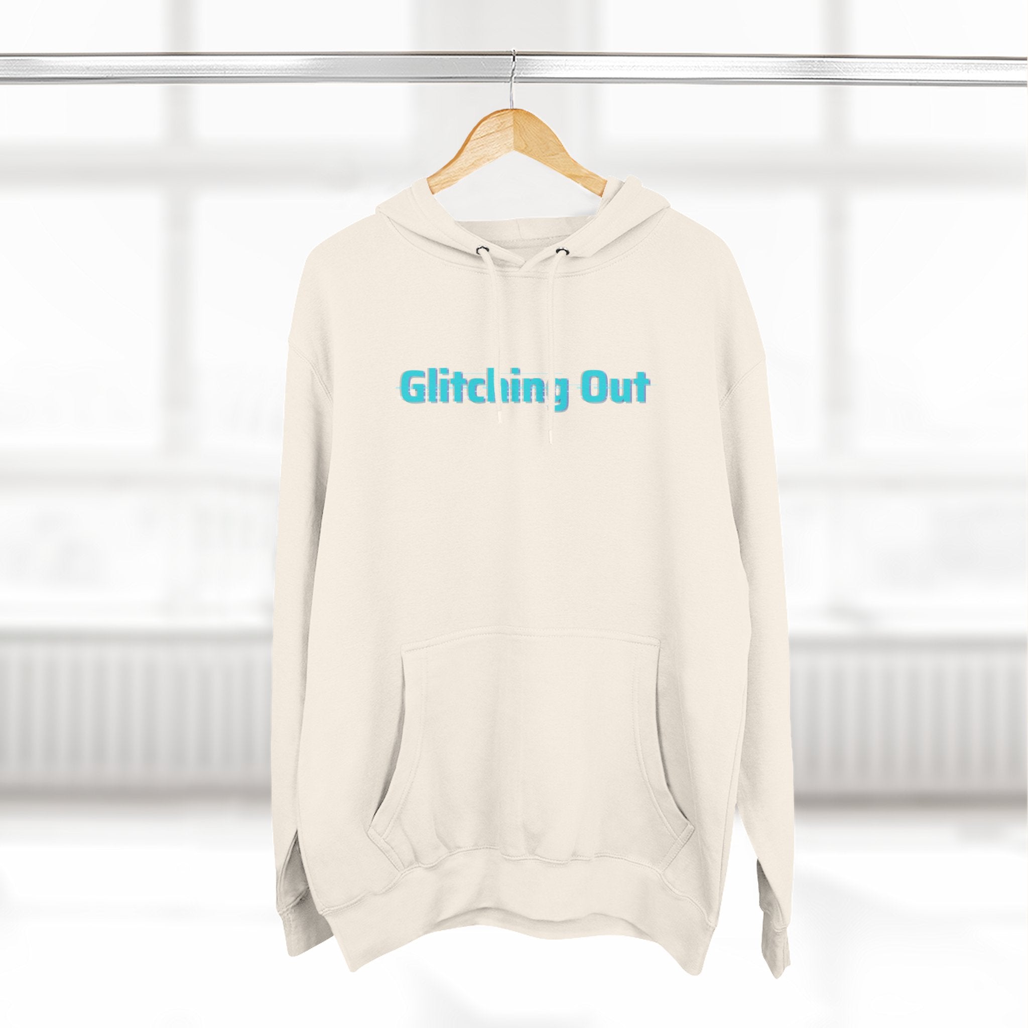 Hoodie — "Glitching Out" Geometric Retro Tech Graphic Hoodie