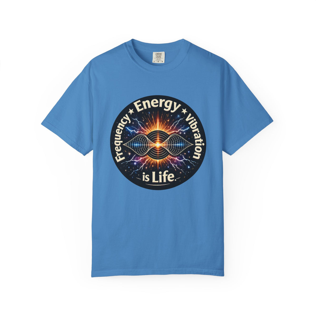 Energy & Vibration T-Shirt — "Frequency is Life" Spiritual Graphic Tee