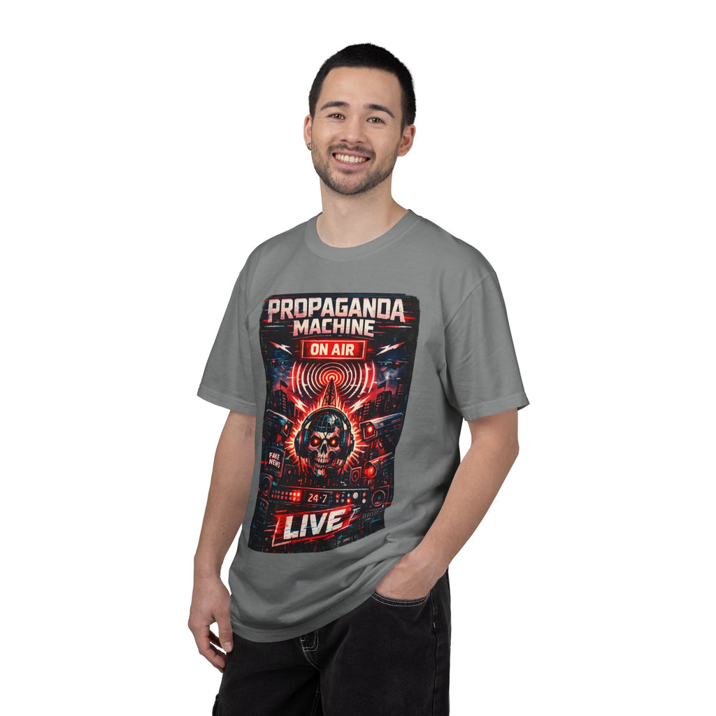 Propaganda Machine Live T-Shirt — Retro Radio Skull Graphic Tee