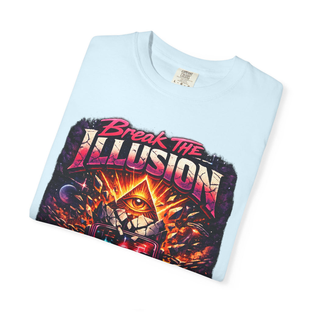 Break the Illusion Graphic T-Shirt — Psychedelic Occult Skull Tee