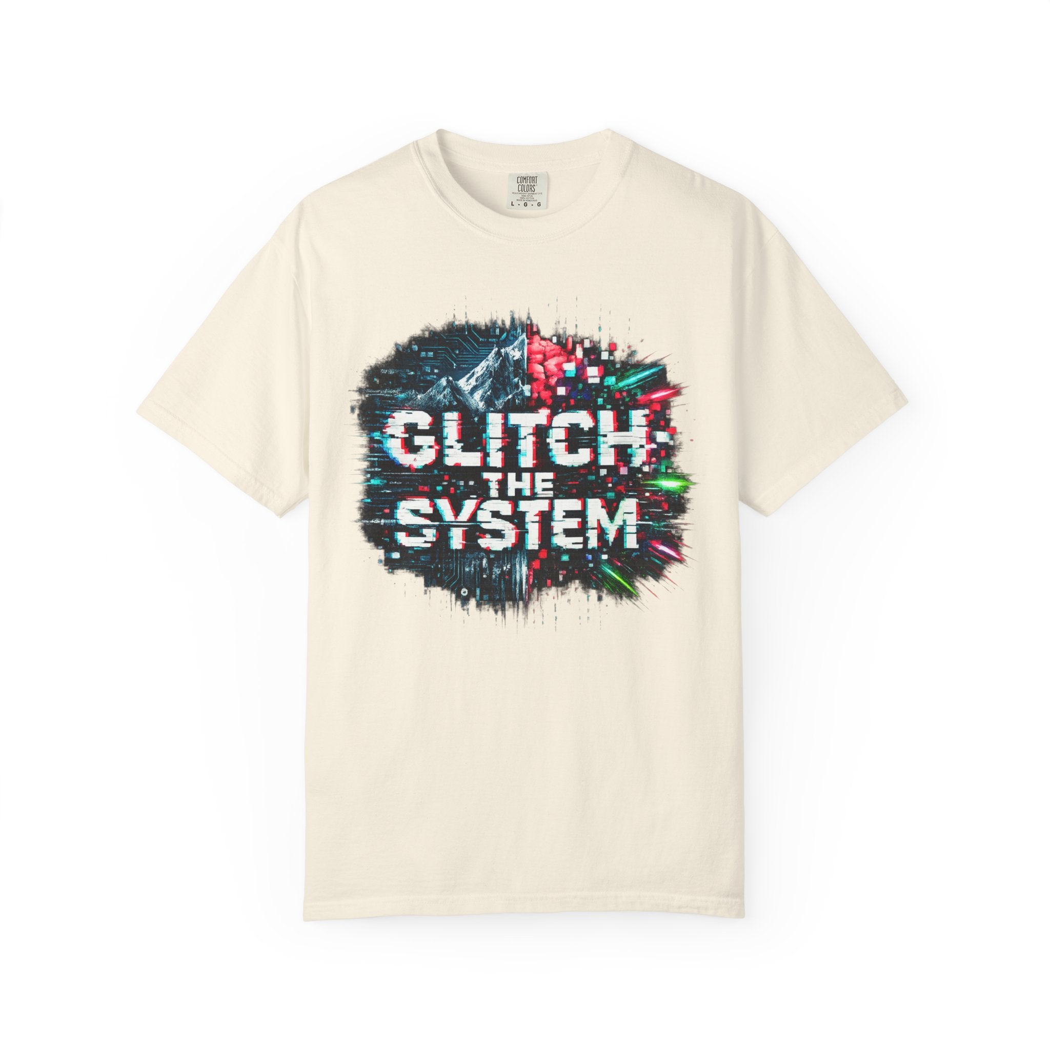 Glitch The System V3 Graphic Tee — Retro Cyberpunk Distressed Design