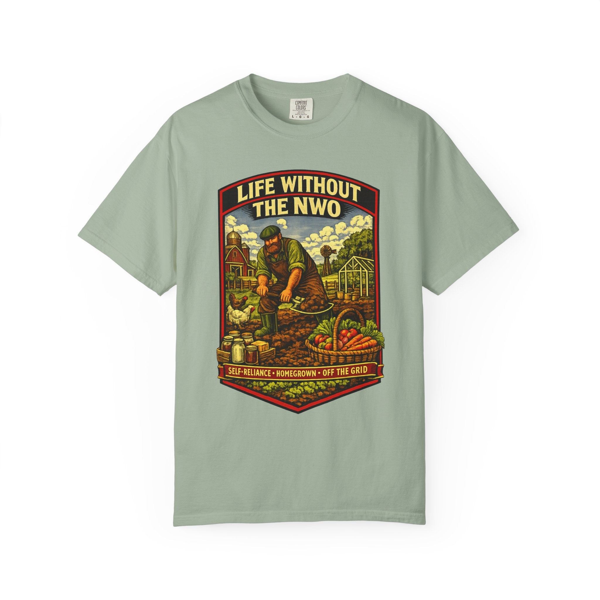 "Life Without the NWO" Gardening Vintage Graphic T-Shirt