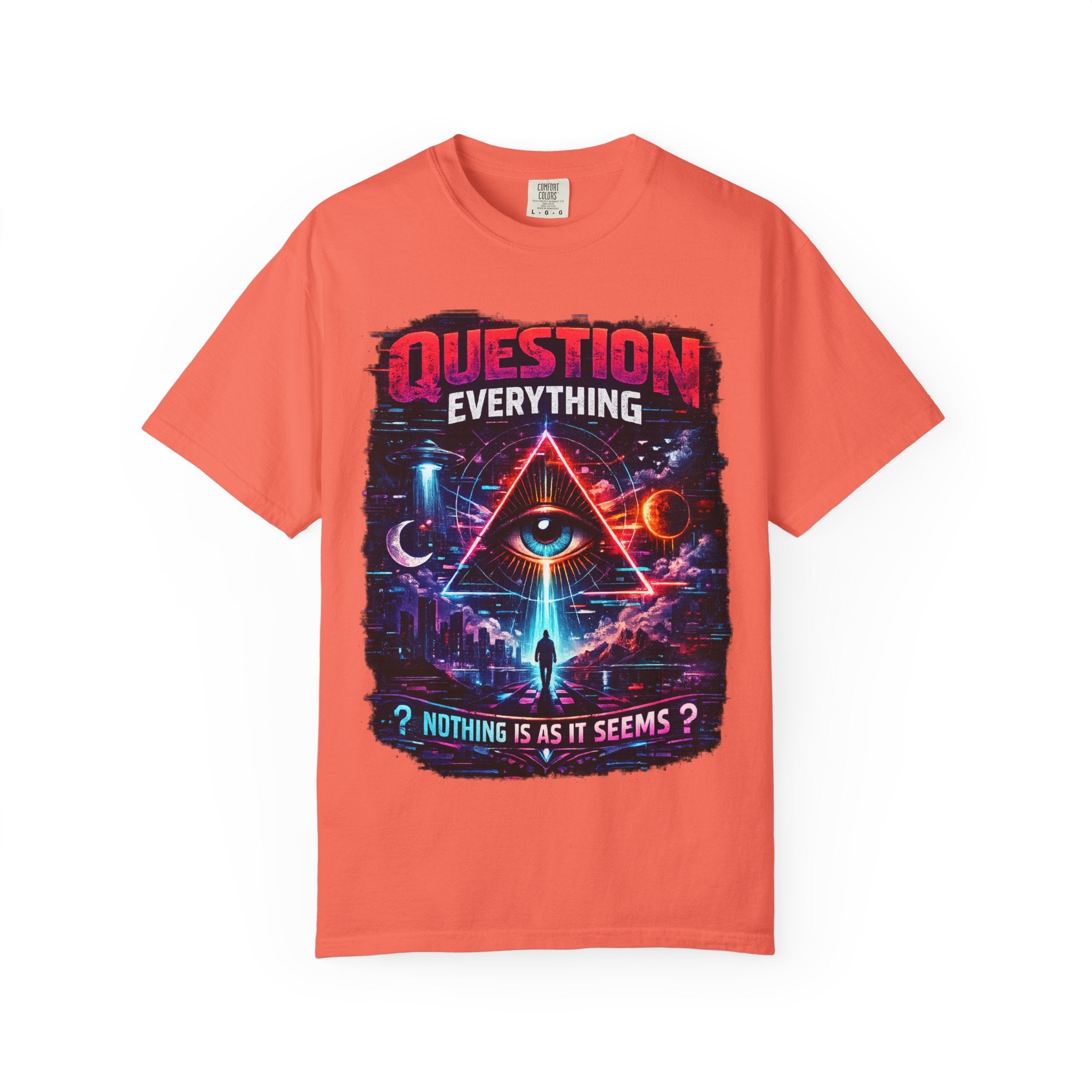 Question Everything T-Shirt — Mystical All-Seeing Eye Graphic Tee
