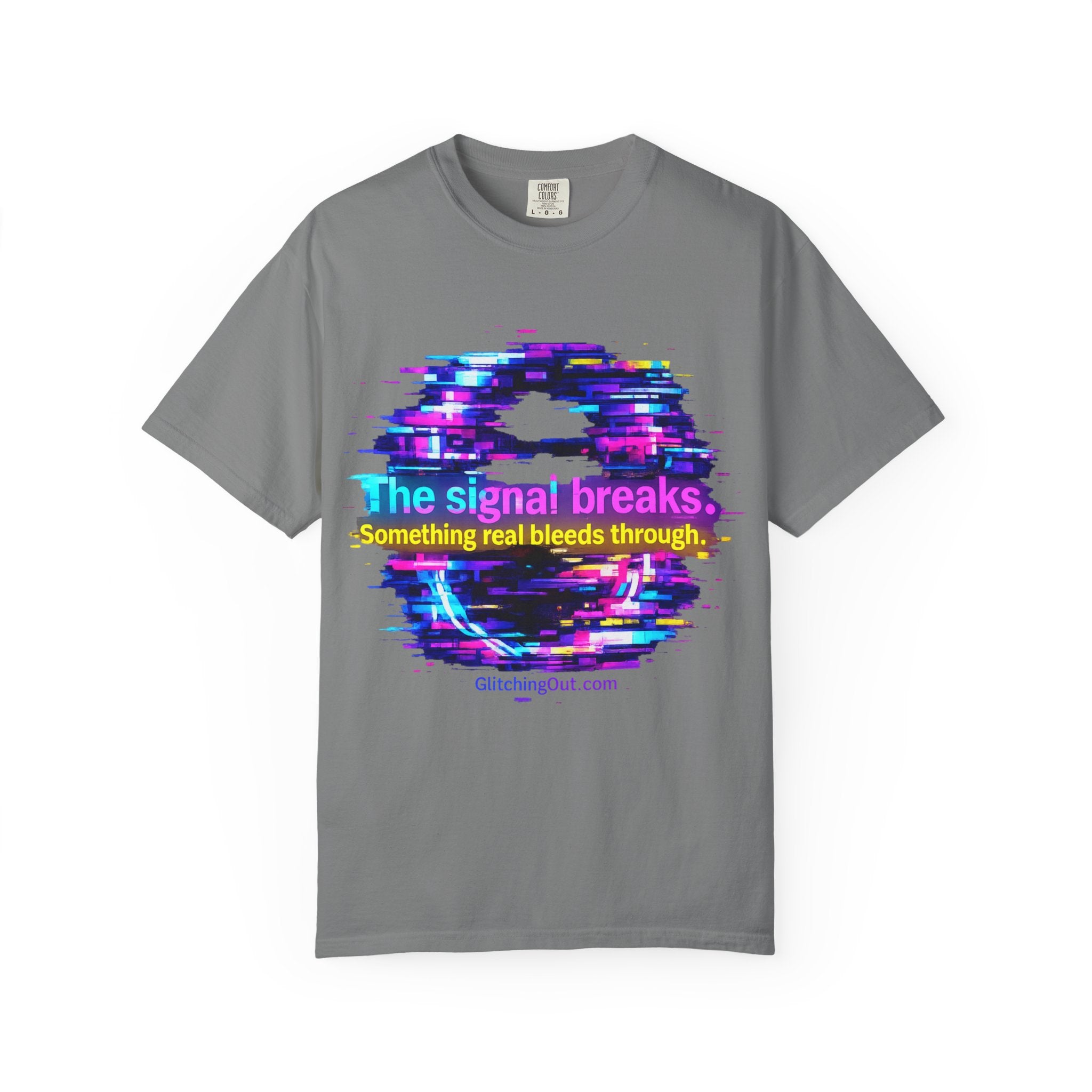Glitch Circle T‑Shirt — "The Signal Breaks" Retro Cyberpunk Tee