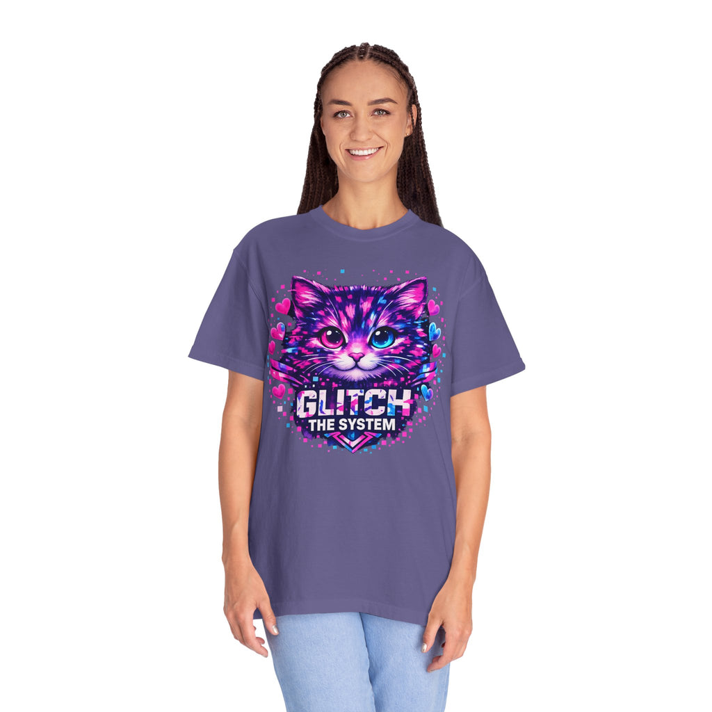 Glitch the System Cat T-Shirt