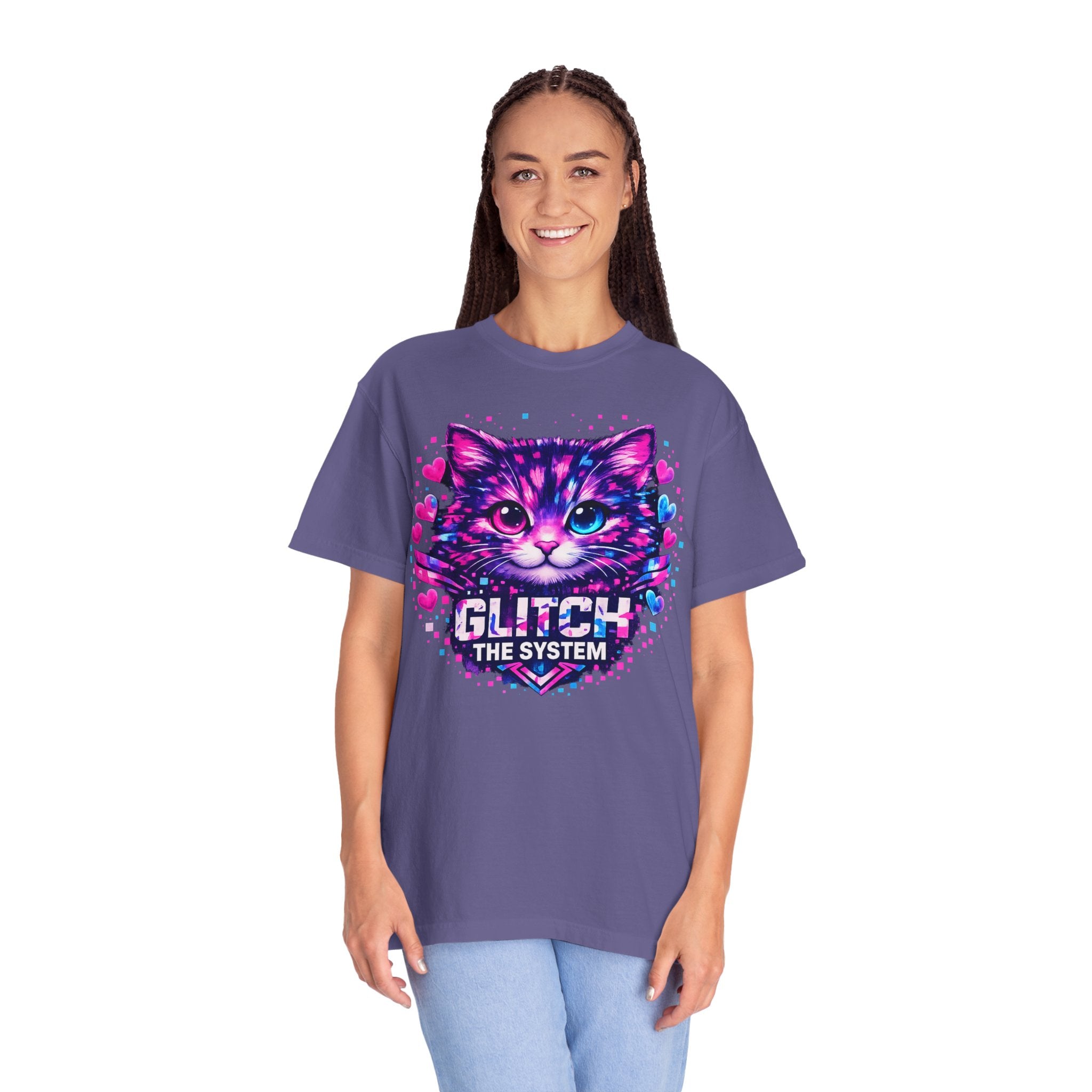 Glitch the System Cat T-Shirt
