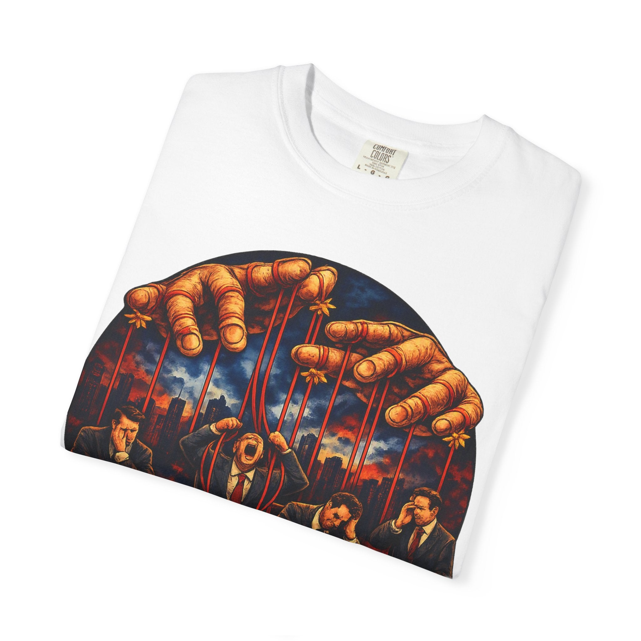 'Corporate Puppets' Satire Graphic T-Shirt