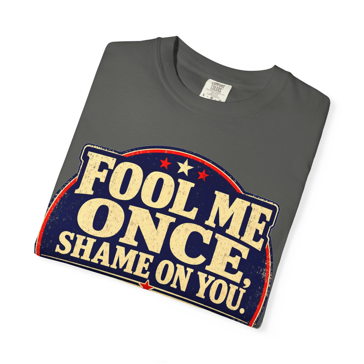 Fool Me Once, Shame on You Voted Political Statement T-Shirt