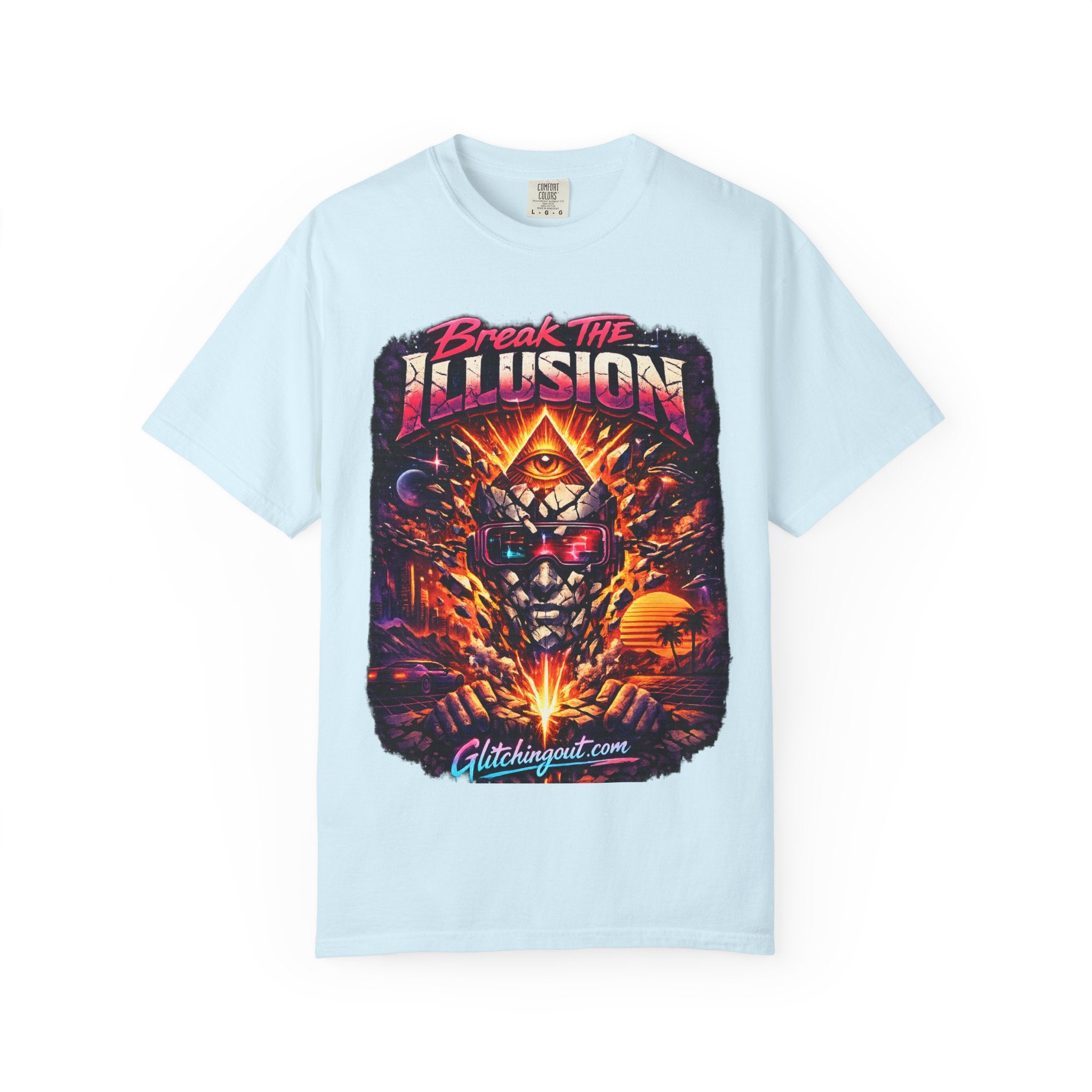 Break the Illusion Graphic T-Shirt — Psychedelic Occult Skull Tee