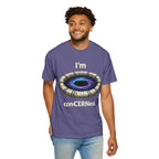 T-Shirt — "I'm conCERNed." Black Hole CERN Physics Science Tee
